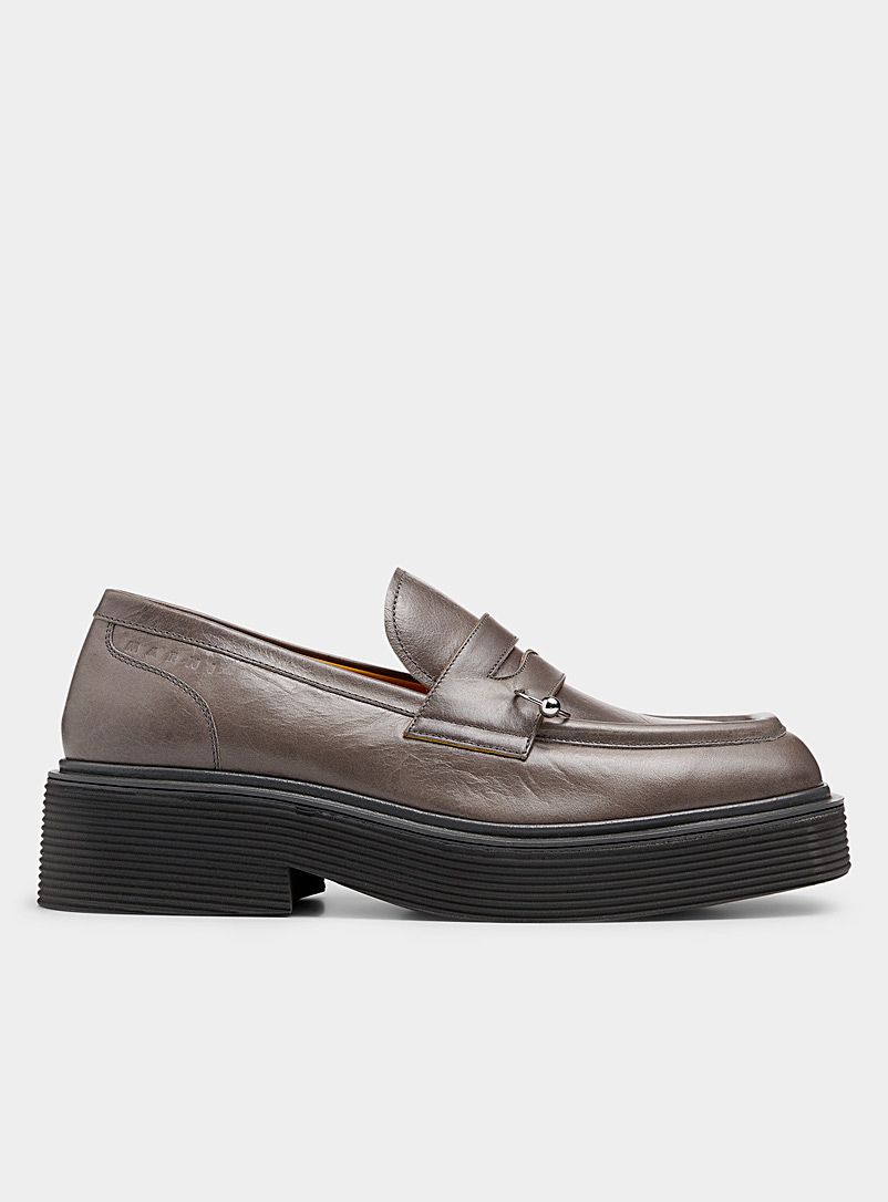 MARNI Fawn Taupe piercing loafers Men for men