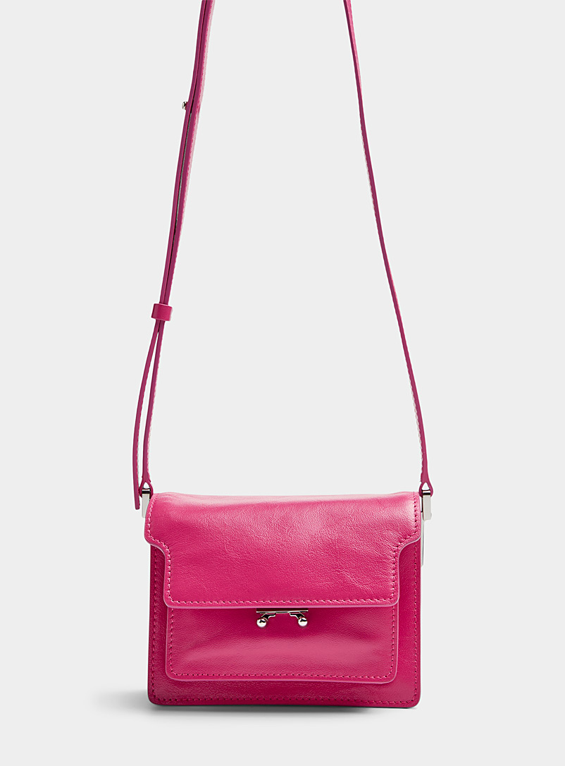MARNI Pink Trunk supple leather magenta mini-bag for men