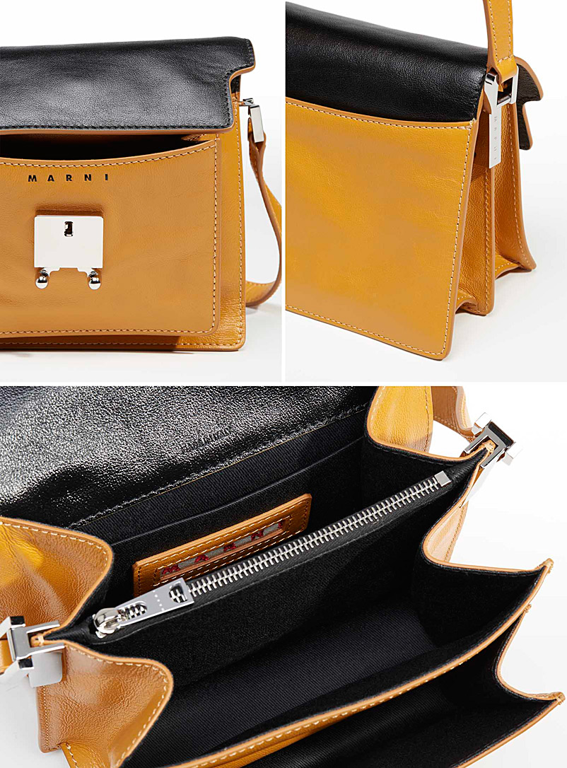 MARNI Honey Trunk two-tone soft leather bag for men