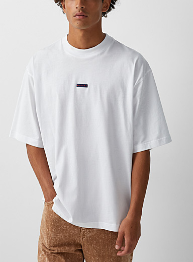 MARNI: Le t-shirt écusson central Blanc pour homme