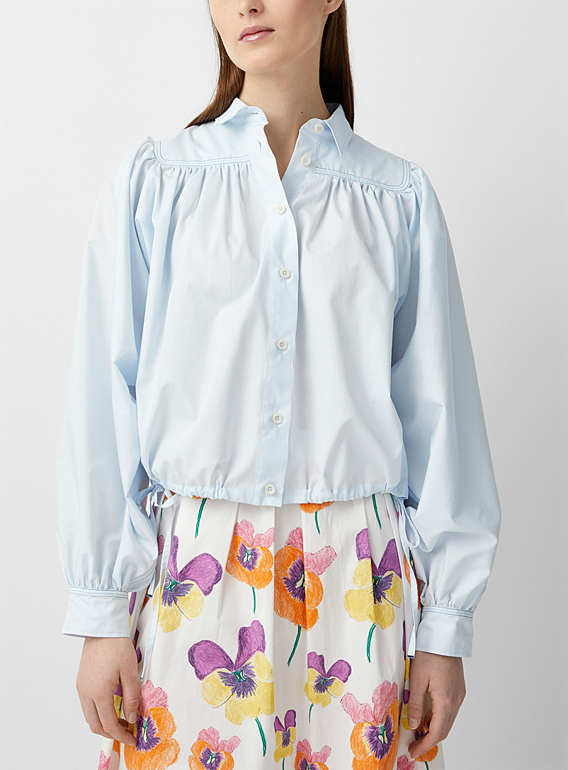 MARNI Baby Blue Puff sleeves shirt for women