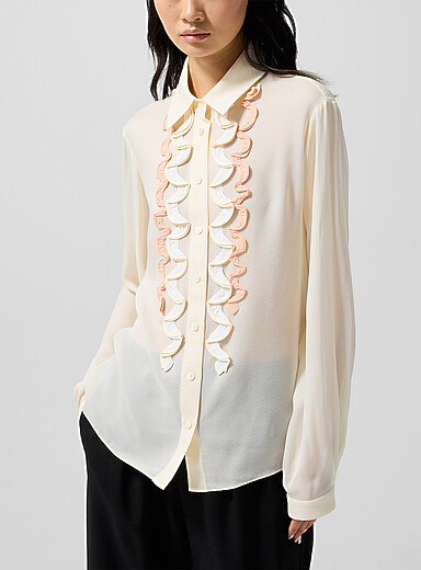 La chemise pure soie frisons