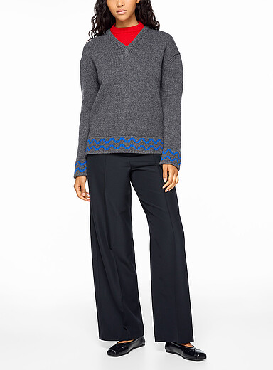 MARNI Black Pleated black pant for women