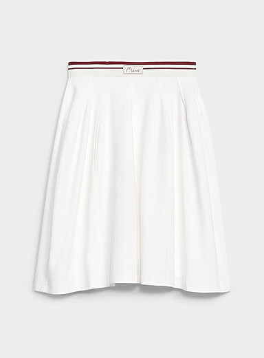 MARNI: La jupe ballon blanche en jesey Blanc pour femme