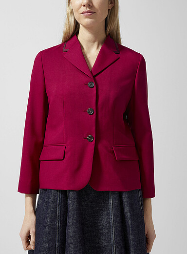 MARNI: Le veston court pure laine vierge Mauve pour femme