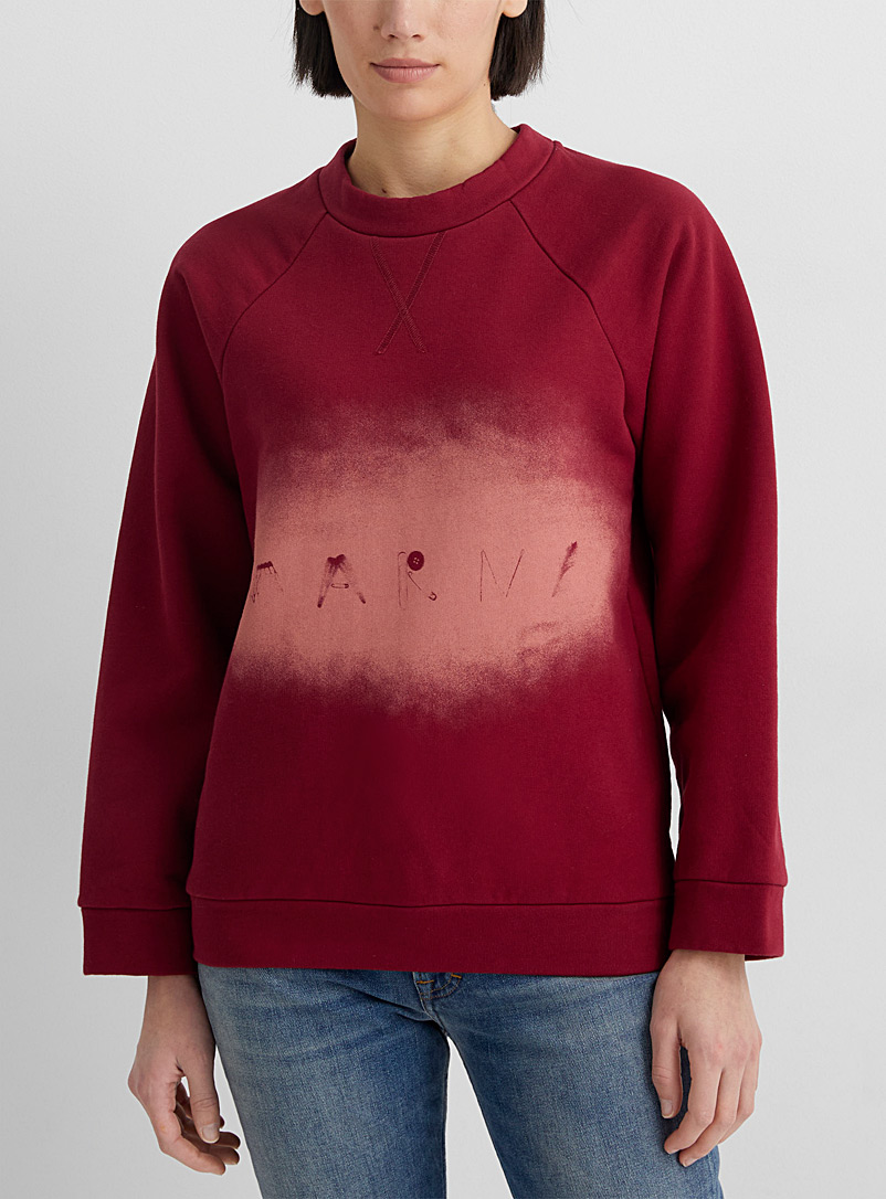 MARNI: Le sweat logo rayogramme Rouge pour femme