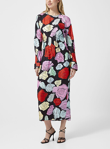 Robe En Soie 123 Taille 36 Marron - Occasion Très Bon état, Style Chic Mi-longue