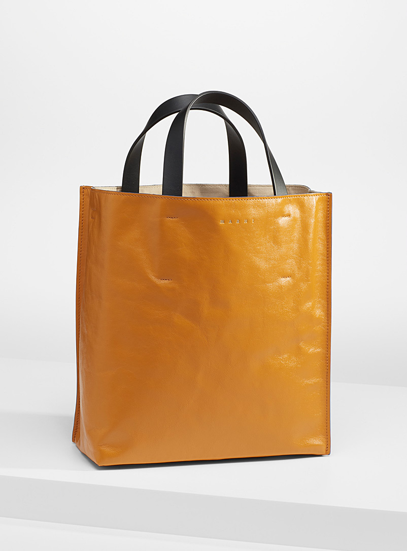 MARNI Golden Yellow Museo soft bag for women
