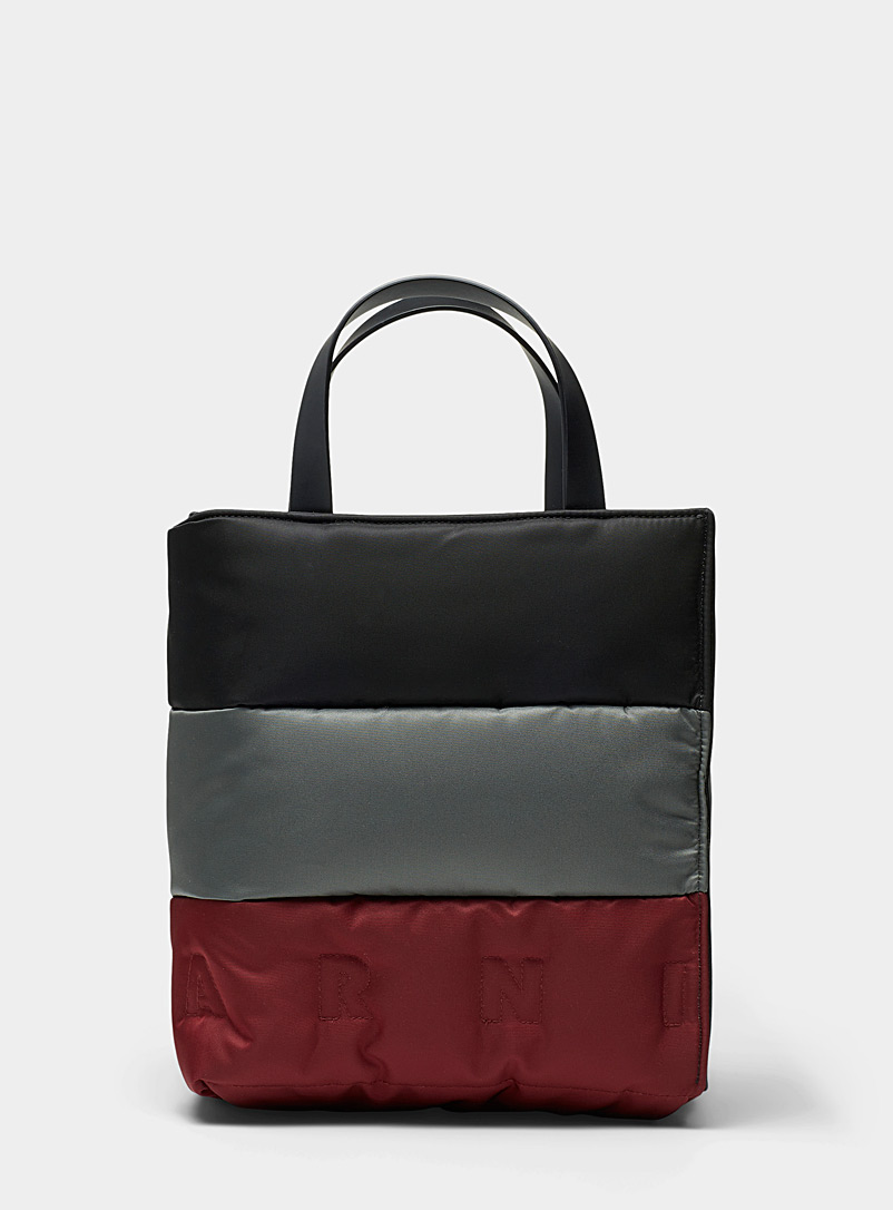 MARNI: Le sac Museo souple tricolore Noir pour femme