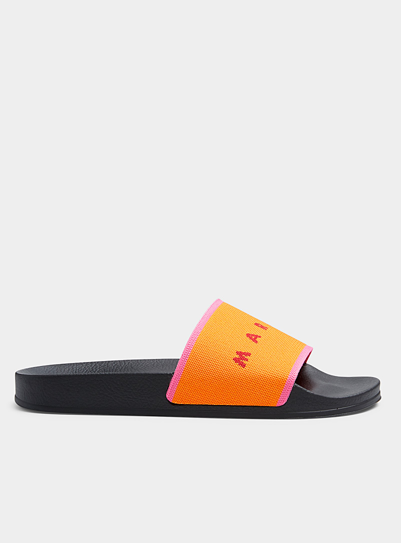 MARNI: La sandale slide logo jacquard Femme Assorti pour femme