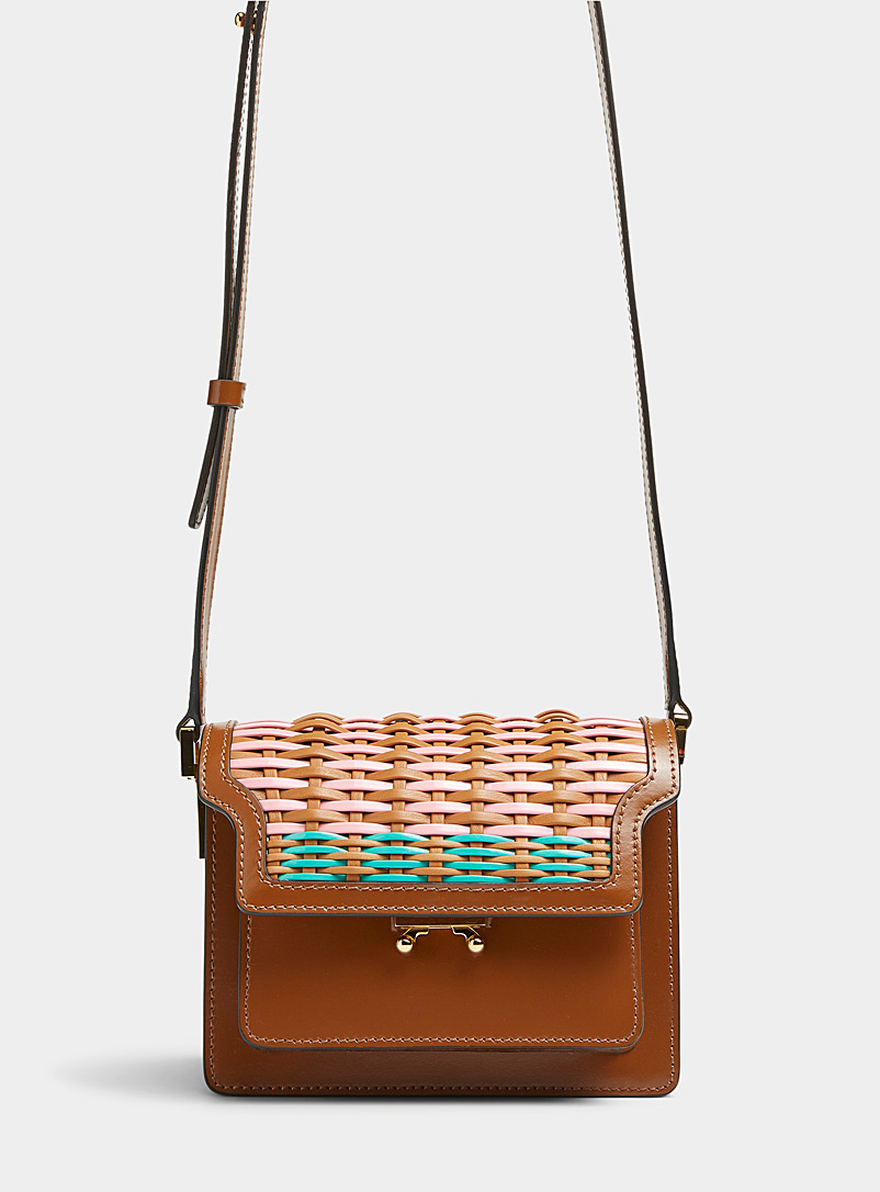MARNI Medium Brown Trunk braided bag for women