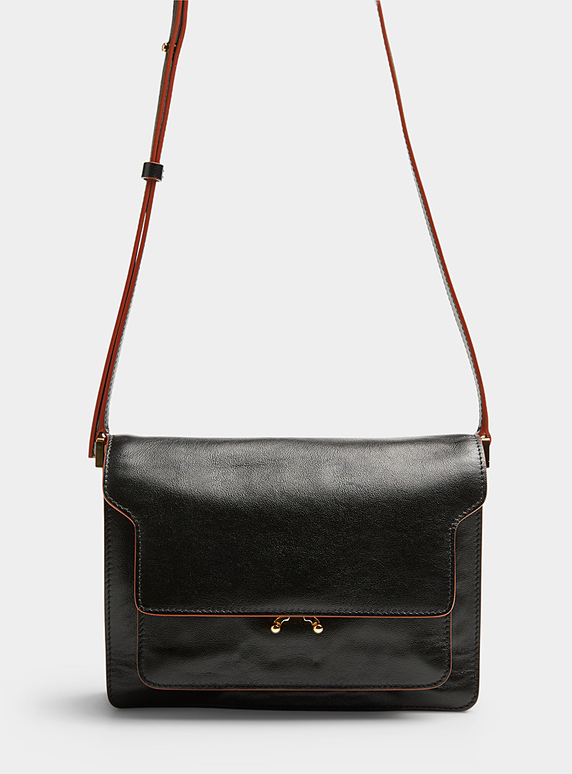 MARNI Black Trunk soft leather bag for women