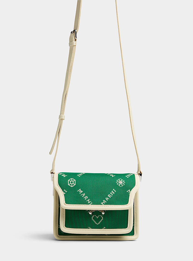 MARNI: Le sac Trunk motif signature Vert vif-irlandais-émerau pour femme