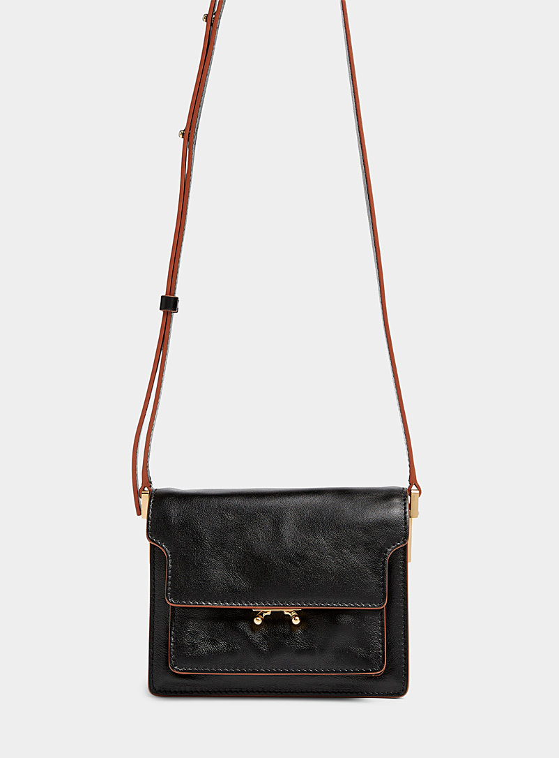 MARNI Black Mini Trunk soft leather bag for women