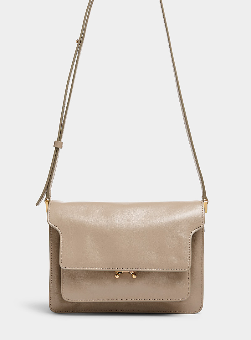 MARNI Sand Trunk soft medium leather bag for women