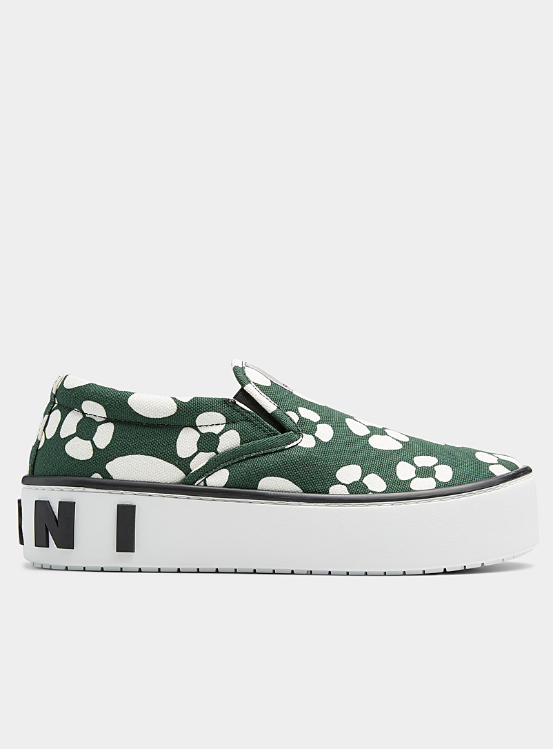 Marni x Carhartt WIP Patterned Green Cotton duck floral slip-ons Women for women