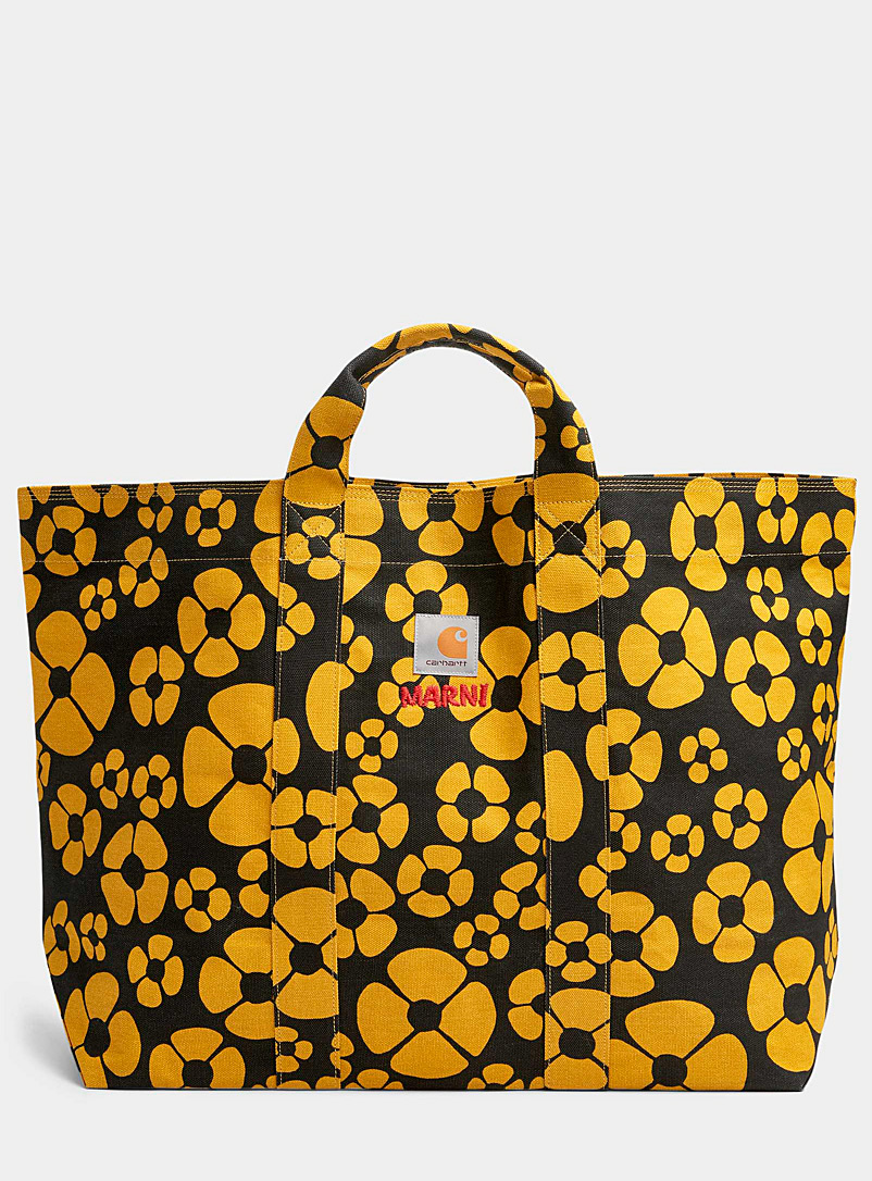 Marni x Carhartt WIP Patterned Yellow Piqué cotton floral bag for women