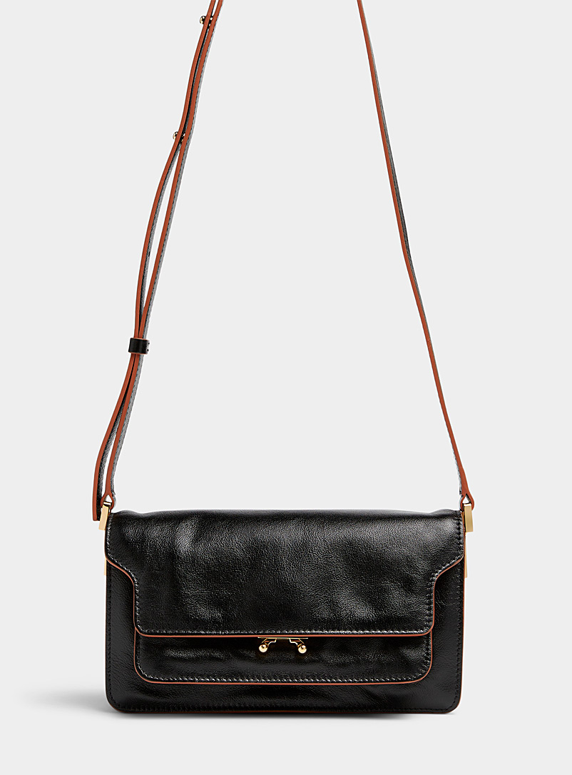 MARNI Black Ew Trunk soft leather bag for women