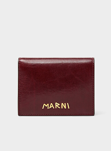 Metallic signature folded wallet