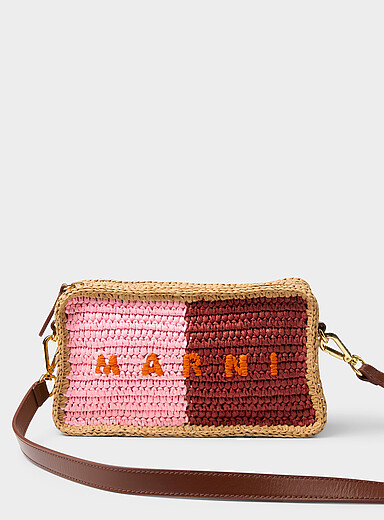 MARNI Assorted pink  Seaside paper camera bag for women