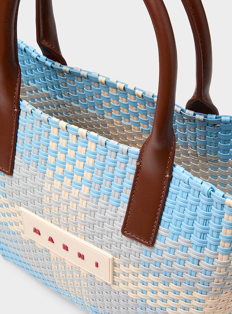 Colourful basket-knit tote bag | MARNI | Women's Designer and
