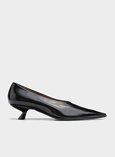 MARNI Black Architectural heel leather pumps Women for women
