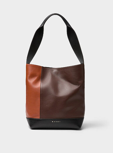 Pod 2.0 tricolour leather tote bag