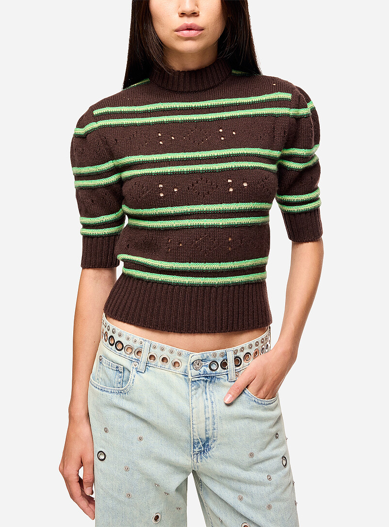 Raised stripes cashmere sweater product image (primary)
