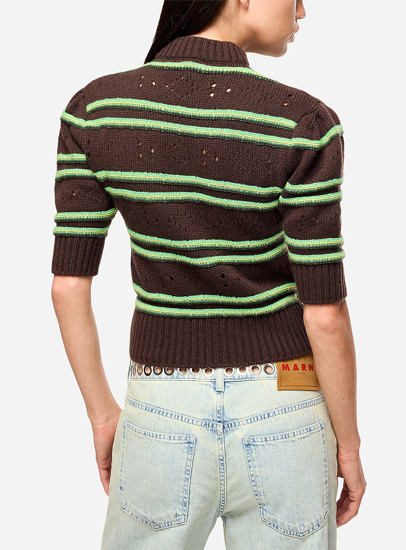 Raised stripes cashmere sweater product image 3