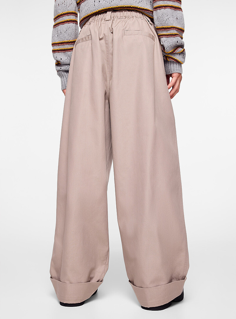 Pleated cuffed loose barrel-leg pant product image 3