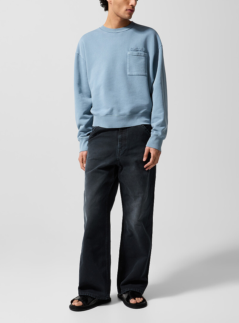 Rugged Canvas Wide-Leg Pant
