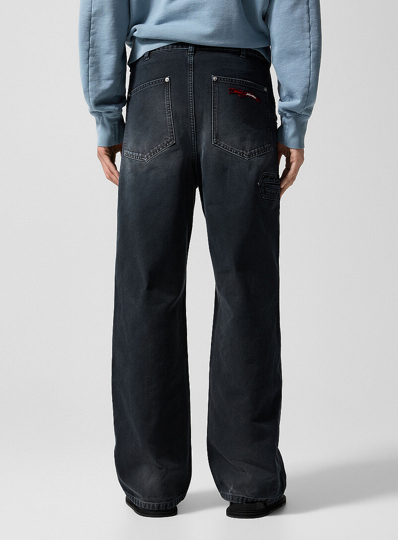 Rugged canvas wide-leg pant product image 3