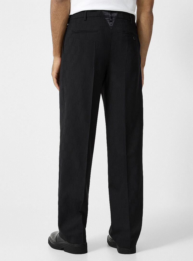 Geometric jacquard pleated pant product image 3
