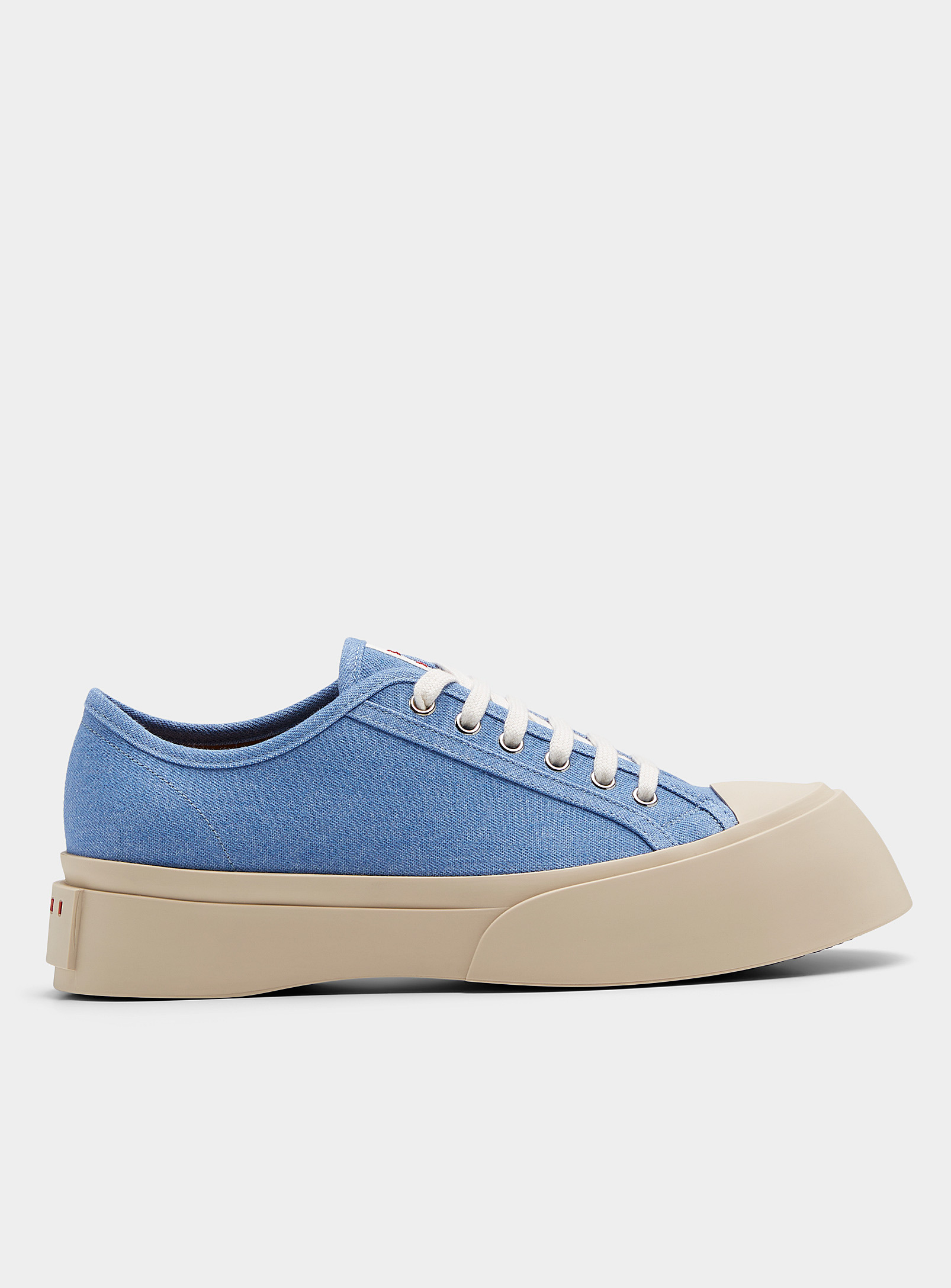 Shop Marni Pablo Denim-look Sneaker Men In Blue