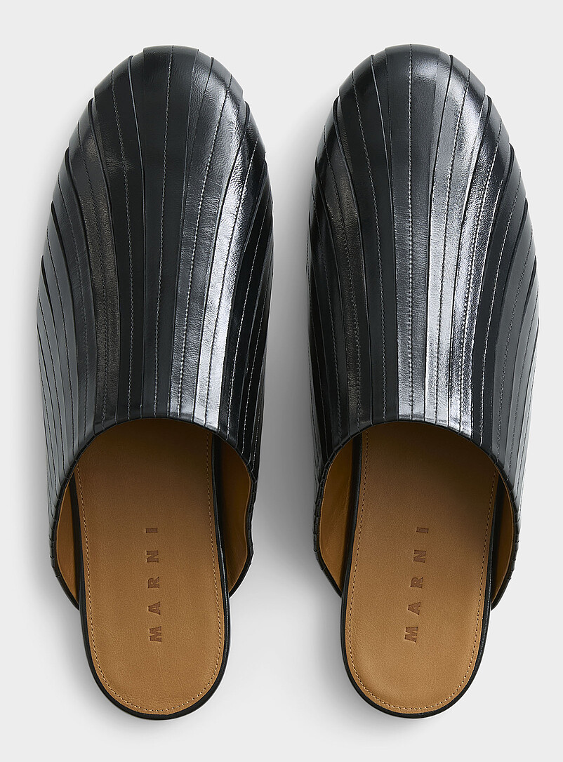 Lambskin strips mules product image 3