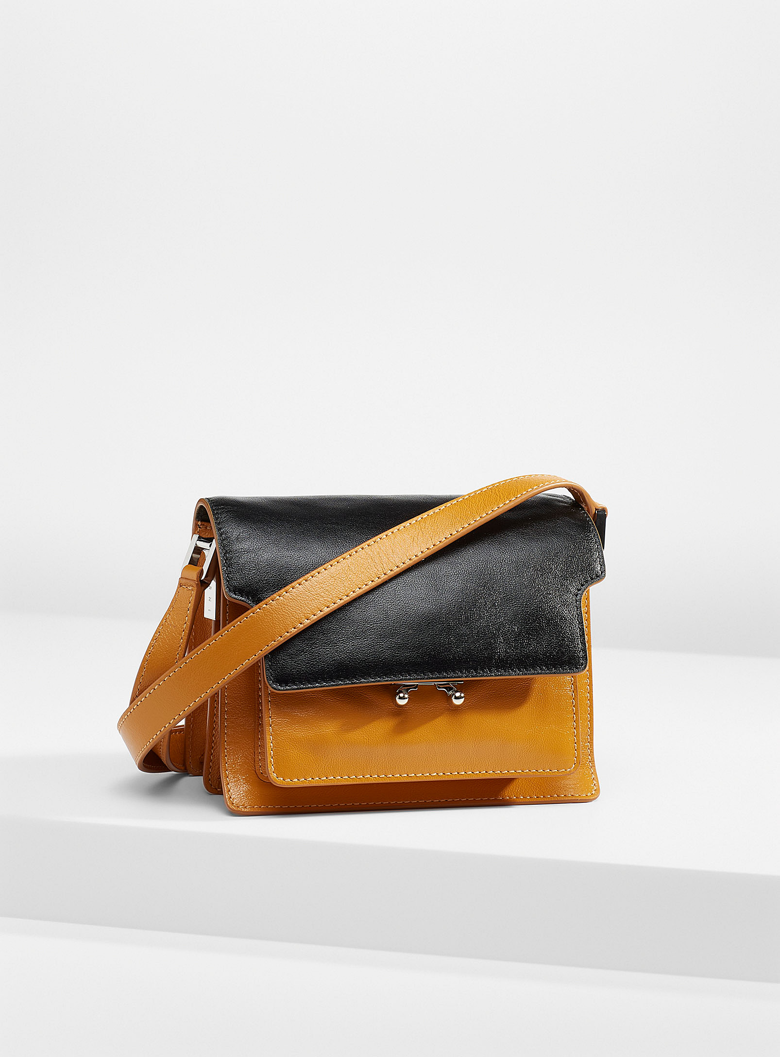 Trunk Soft E W Leather Shoulder Bag in Brown - Marni