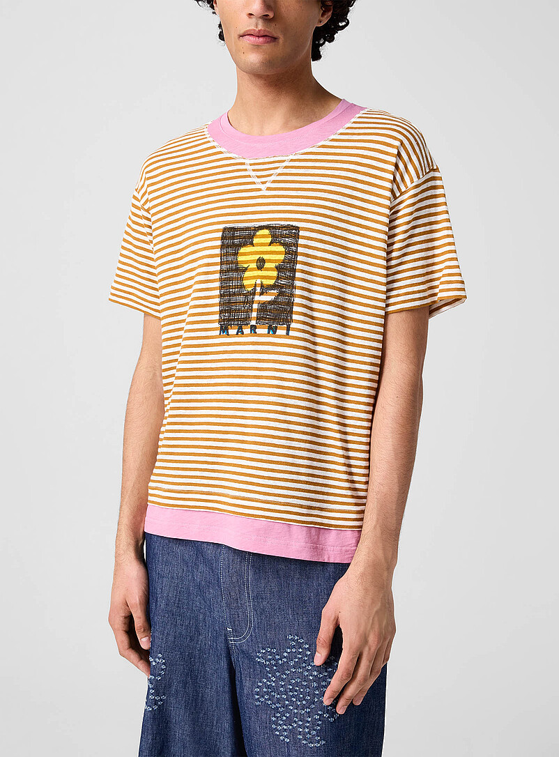 Layered Effect Stripes T-Shirt