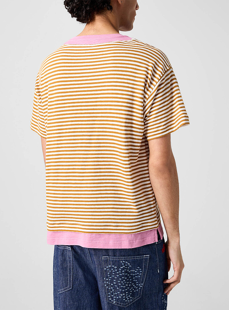 Layered effect stripes T-shirt product image 2
