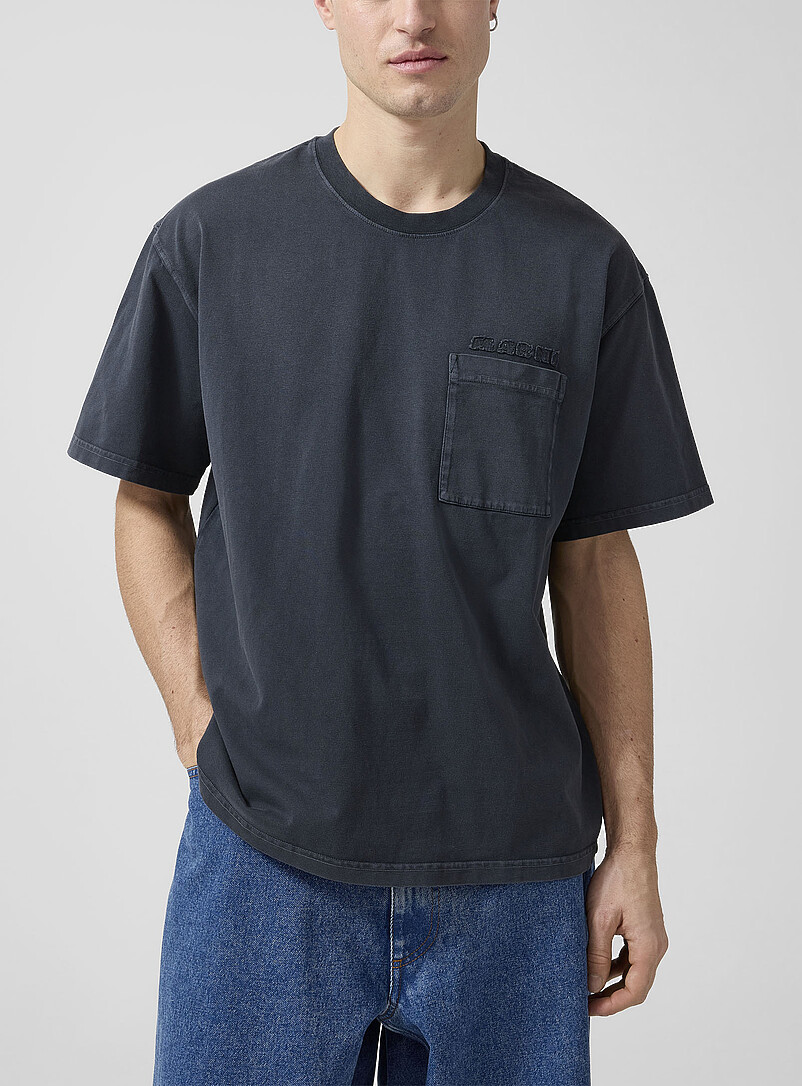Frayed Logo Pocket T-Shirt