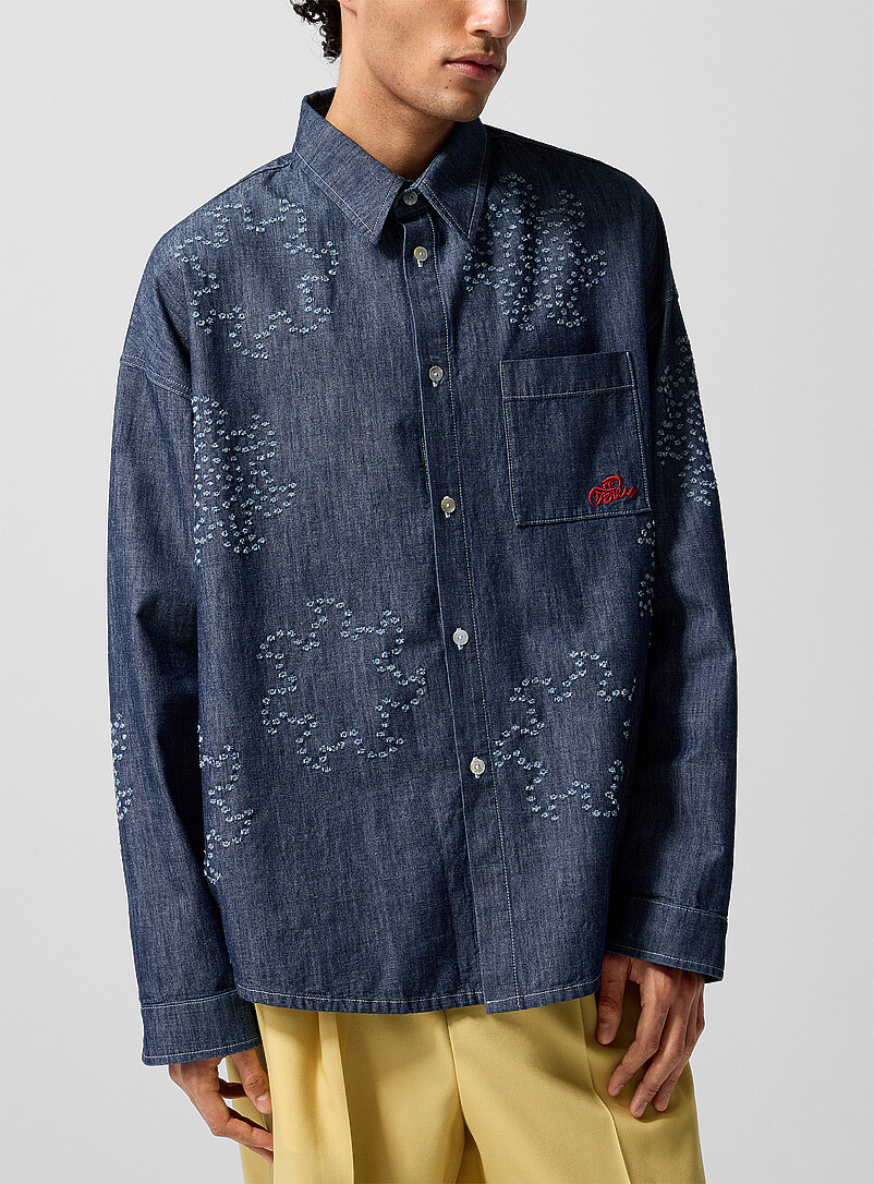 Holey suns loose chambray shirt product image (primary)