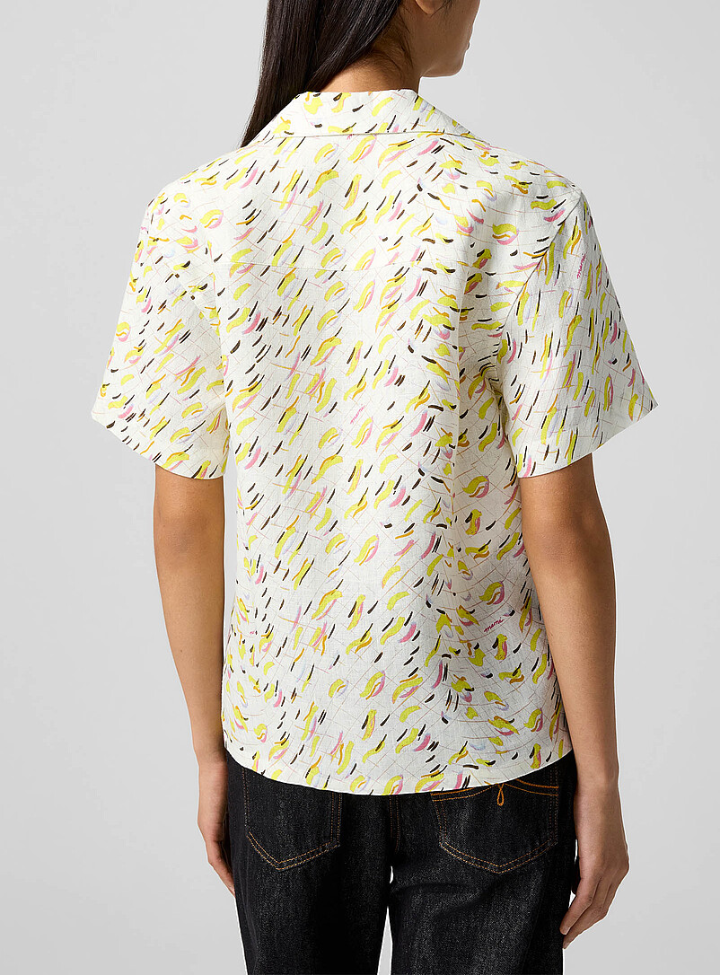 Brushstroke Wave printed linen shirt product image 2