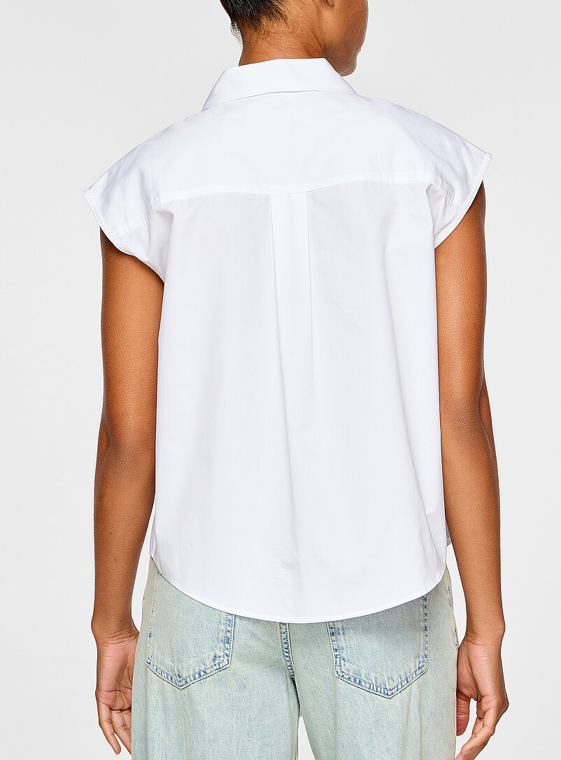 Poplin tie-neck blouse product image 3
