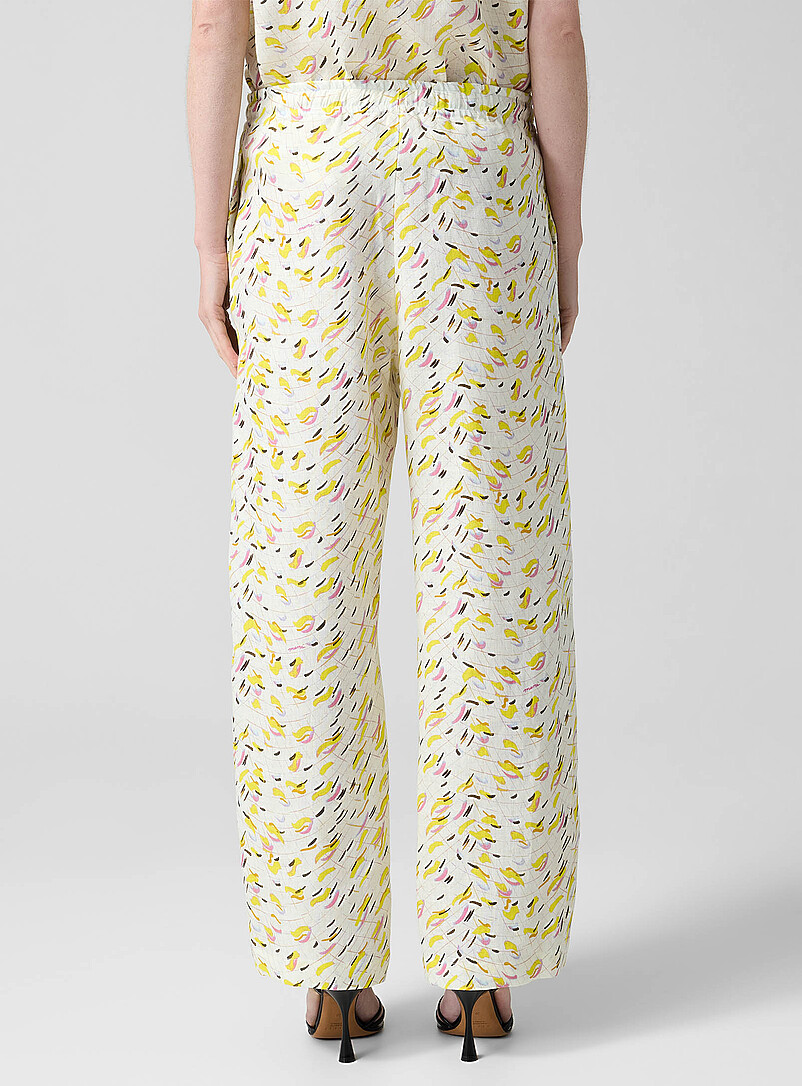 Brushstroke Wave printed linen pant product image 3