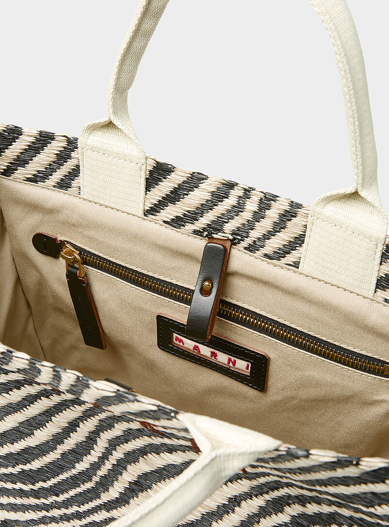 Little striped straw tote product image 3