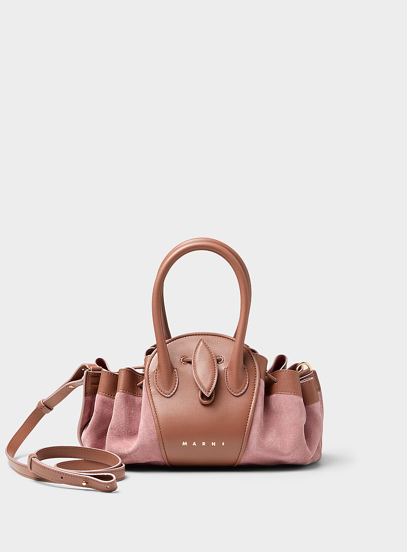 Tulipea Suede And Leather Handbag