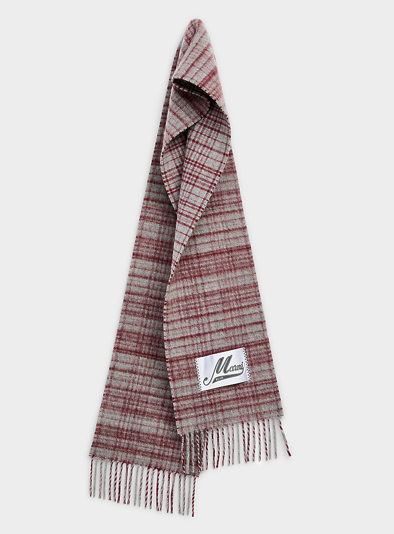 Reversible two-tone checkered scarf product image (primary)