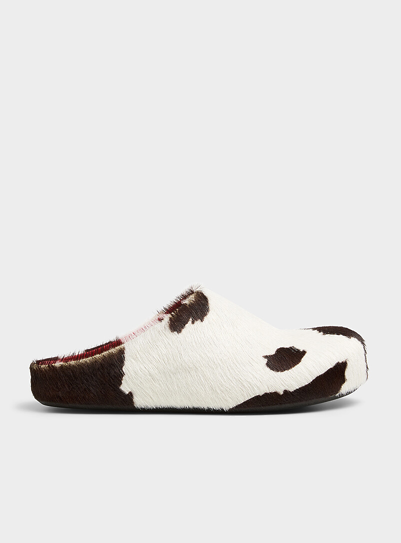 Pony hair leather Fussbett clogs Women product image (primary)