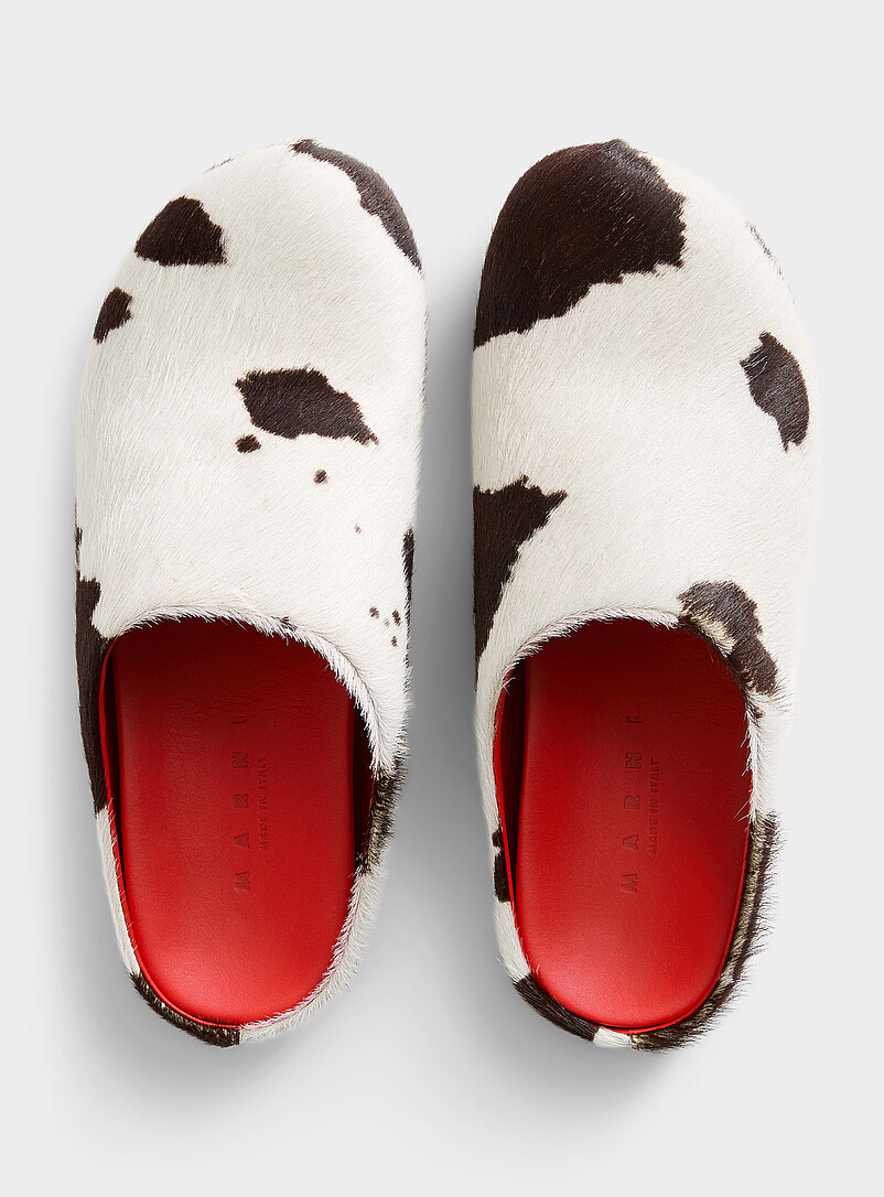 Pony hair leather Fussbett clogs Women product image 2