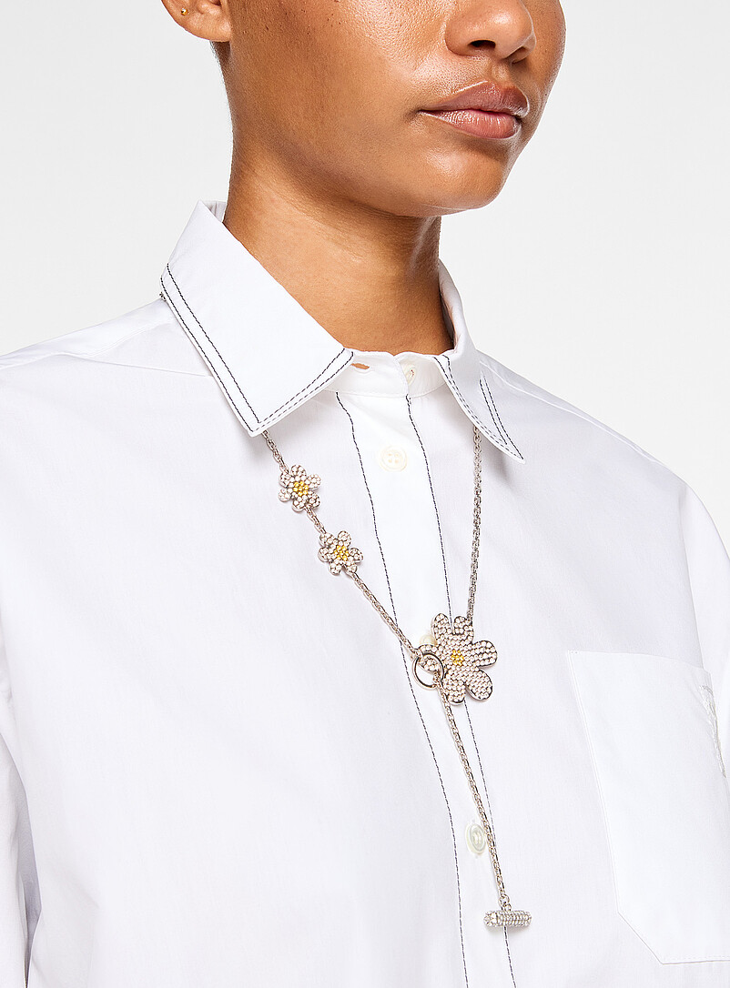 Daisy rhinestone T-bar necklace product image 2