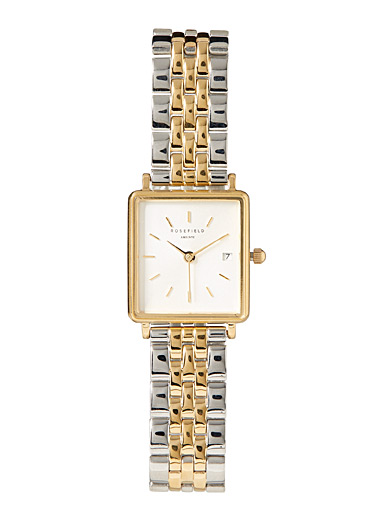 Boxy two-tone watch | Rosefield | Shop Women's Watches Online | Simons